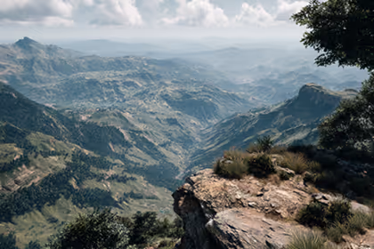 Peak of a mountain