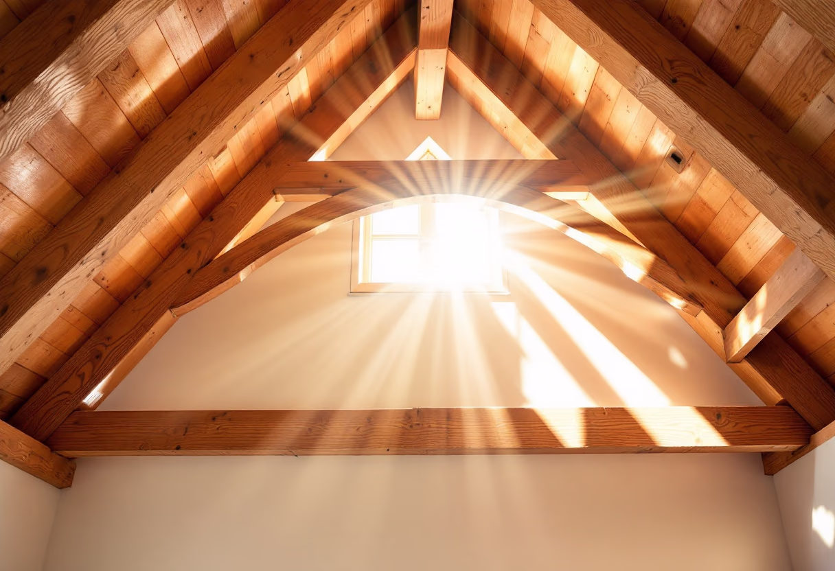 image of inspected roof structure (for a home inspector)