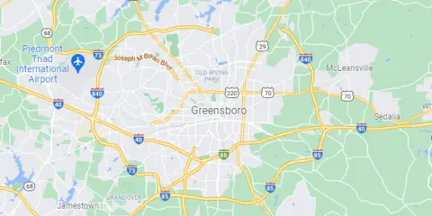 greensboro nc on a map