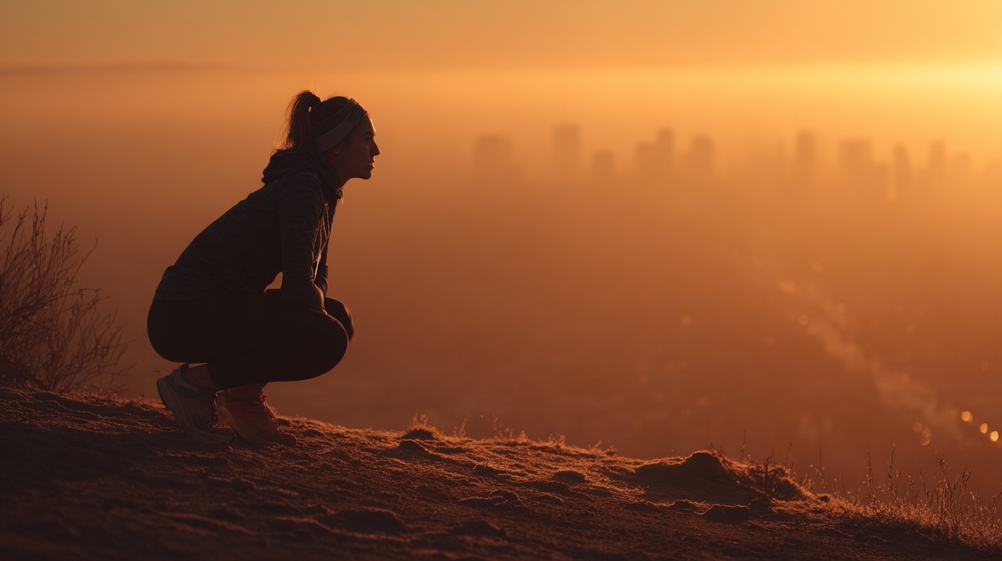 Person running on treadmill for VO2 max training