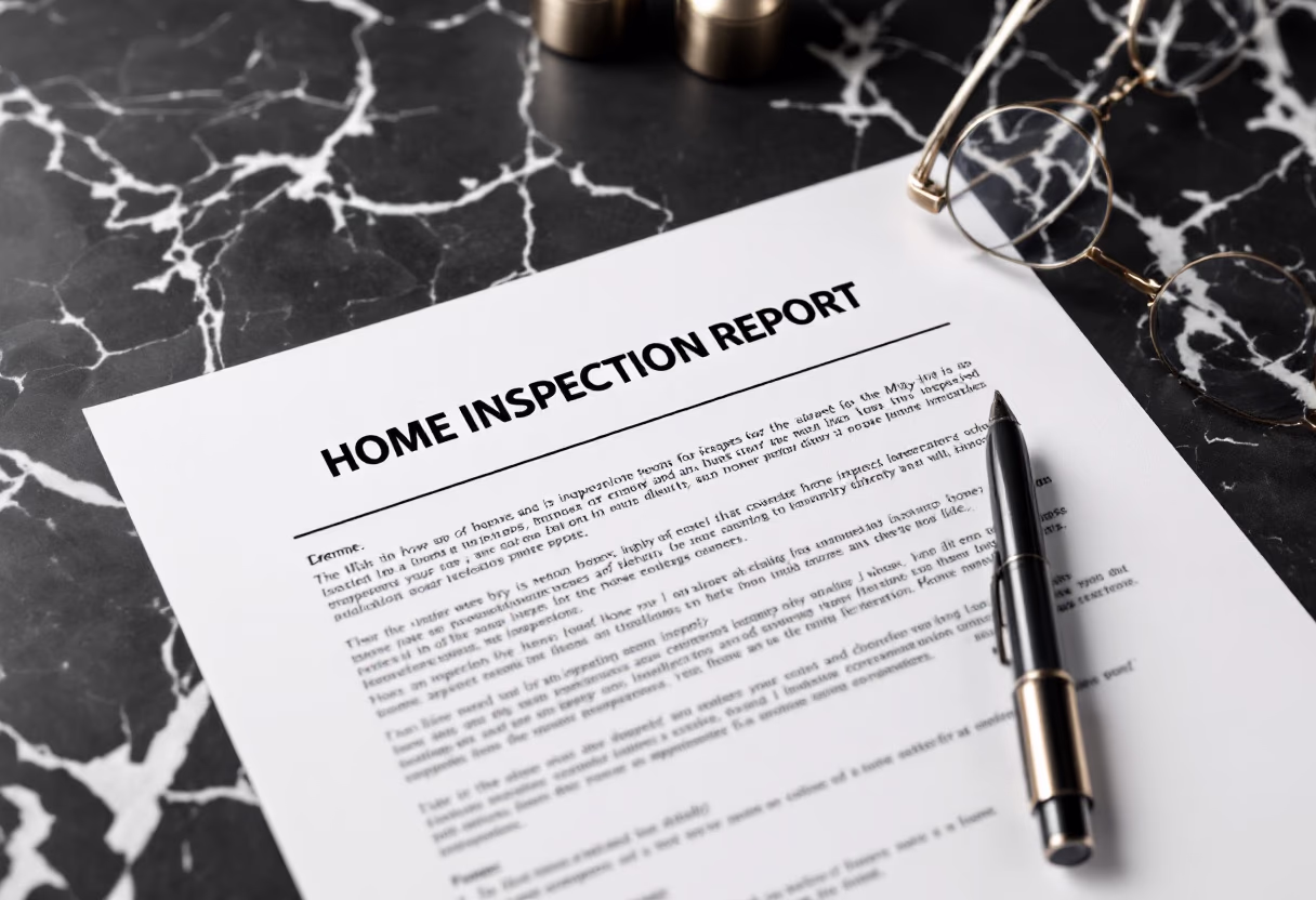 image of completed inspection report (for a home inspector)
