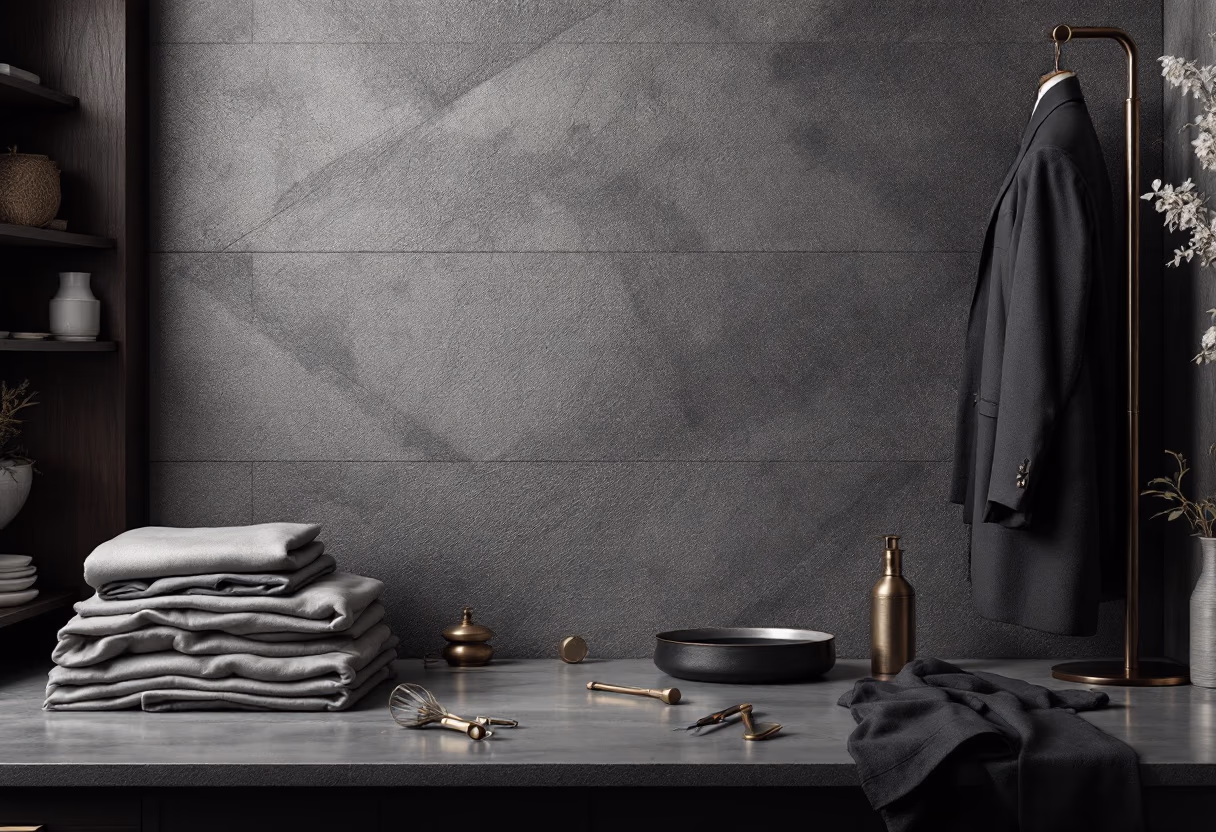 [background image] care facility (for a garment care service)