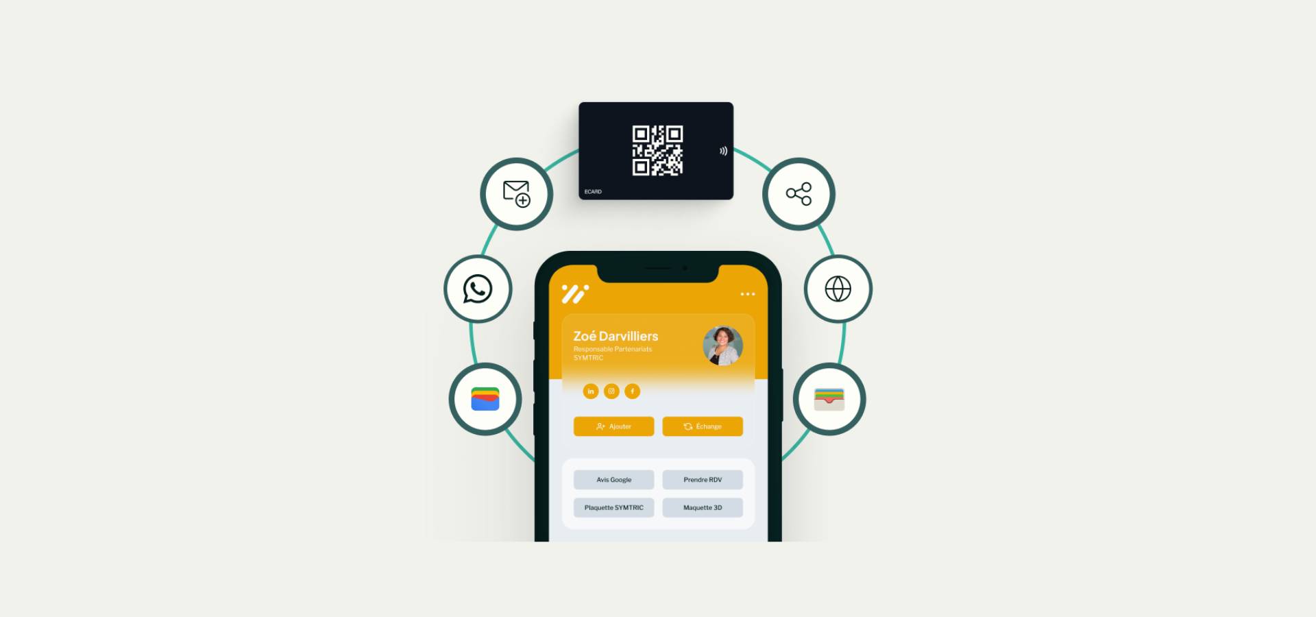 Une carte de visite NFC, connectée à un CRM 