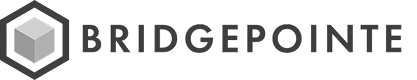 BridgePointe logo featuring a cube inside a hexagon followed by the text 'BRIDGEPOINTE'.
