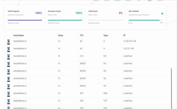 DNS report