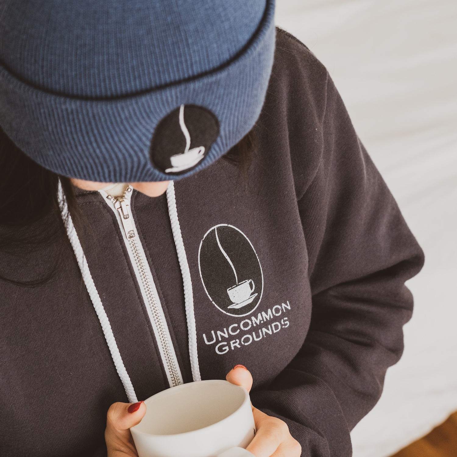 Girl wearing merchandise