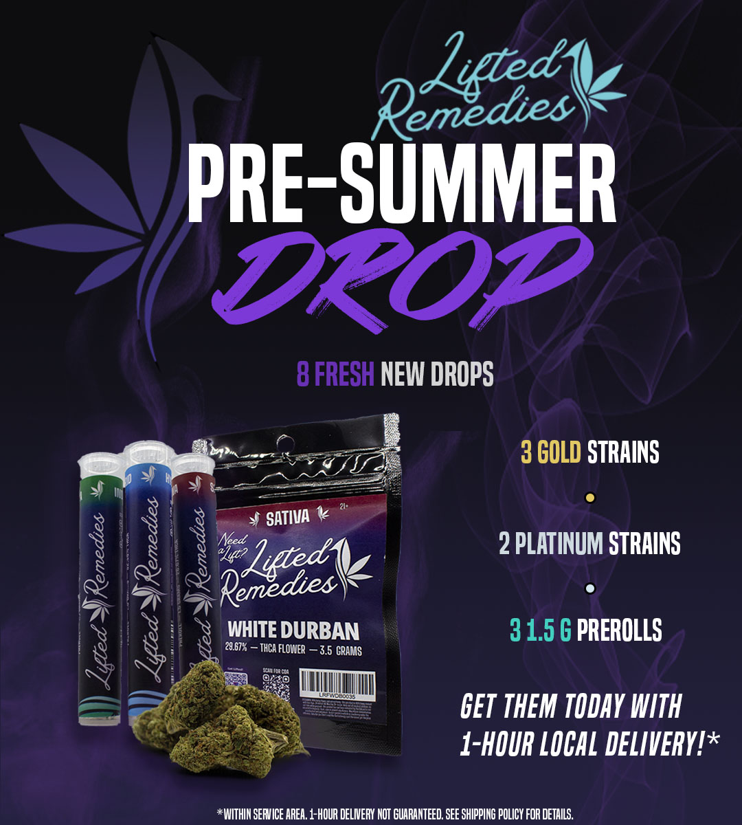 Wildwoods THCa vape devices on yellow-green gradient banner with same-day delivery text.