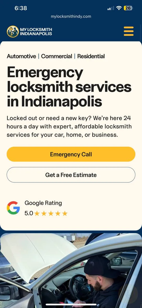 Locksmith Website mockup - 3