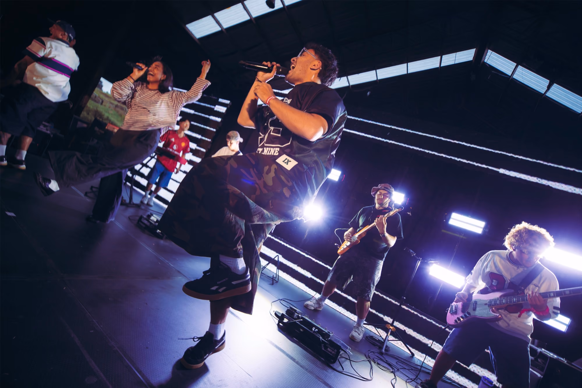 Band performing on stage