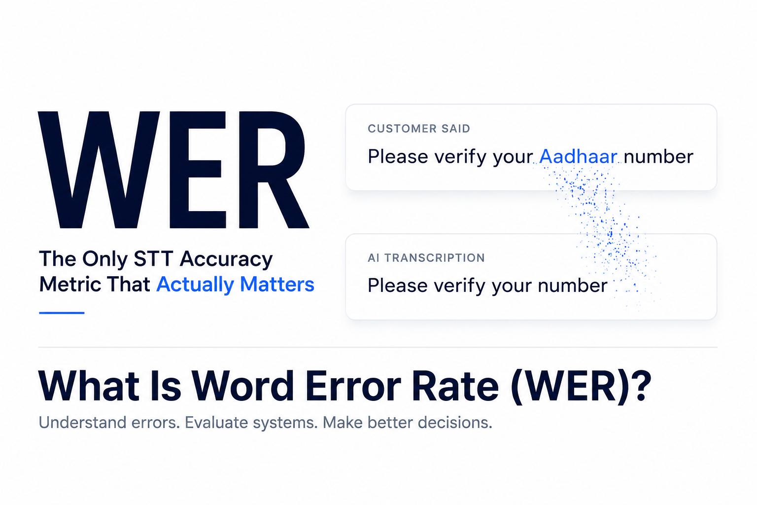 What Is Word Error Rate (WER)? The Only STT Accuracy Metric That Actually Matters
