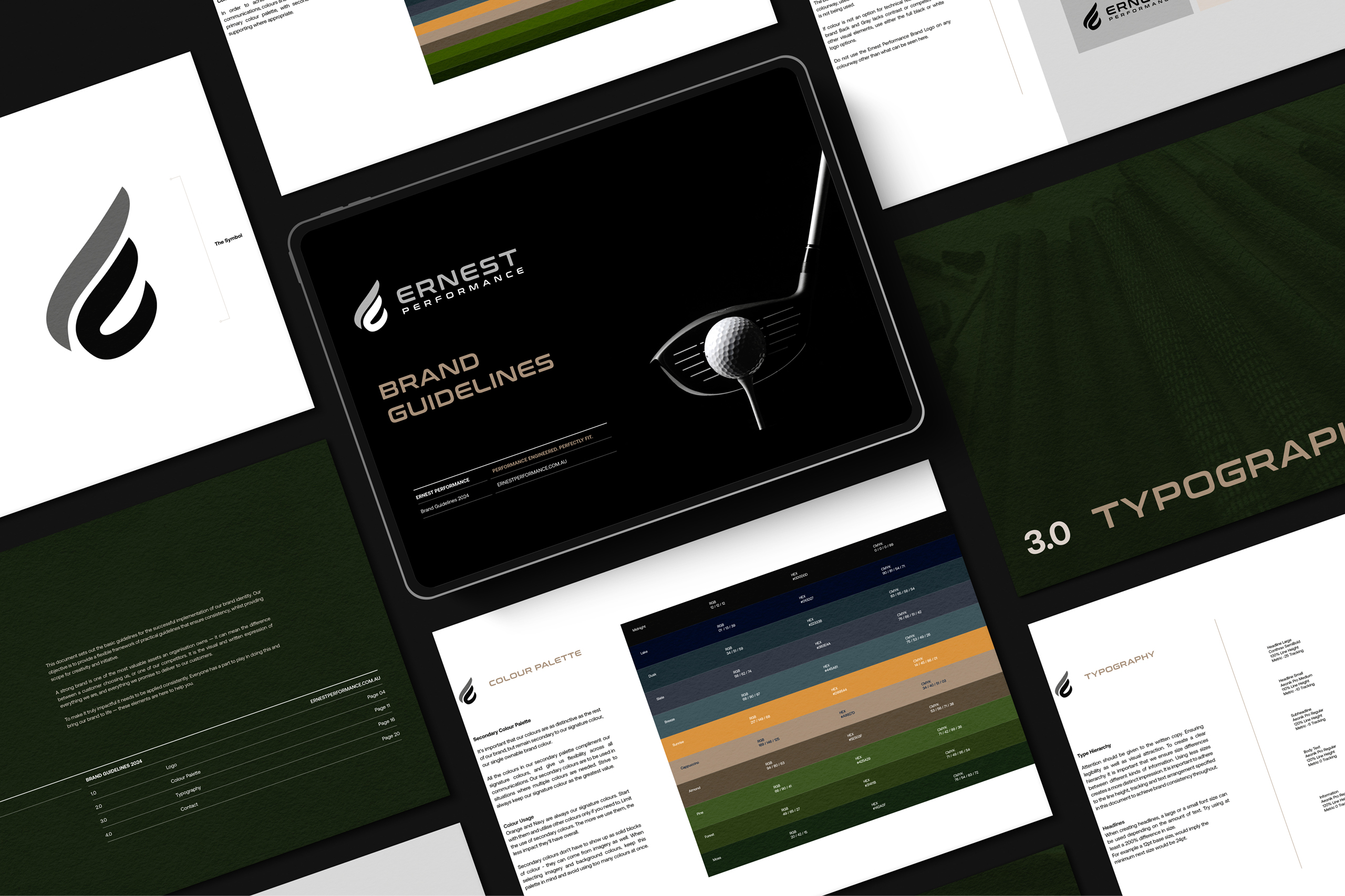 Ernest Performance brand identity design