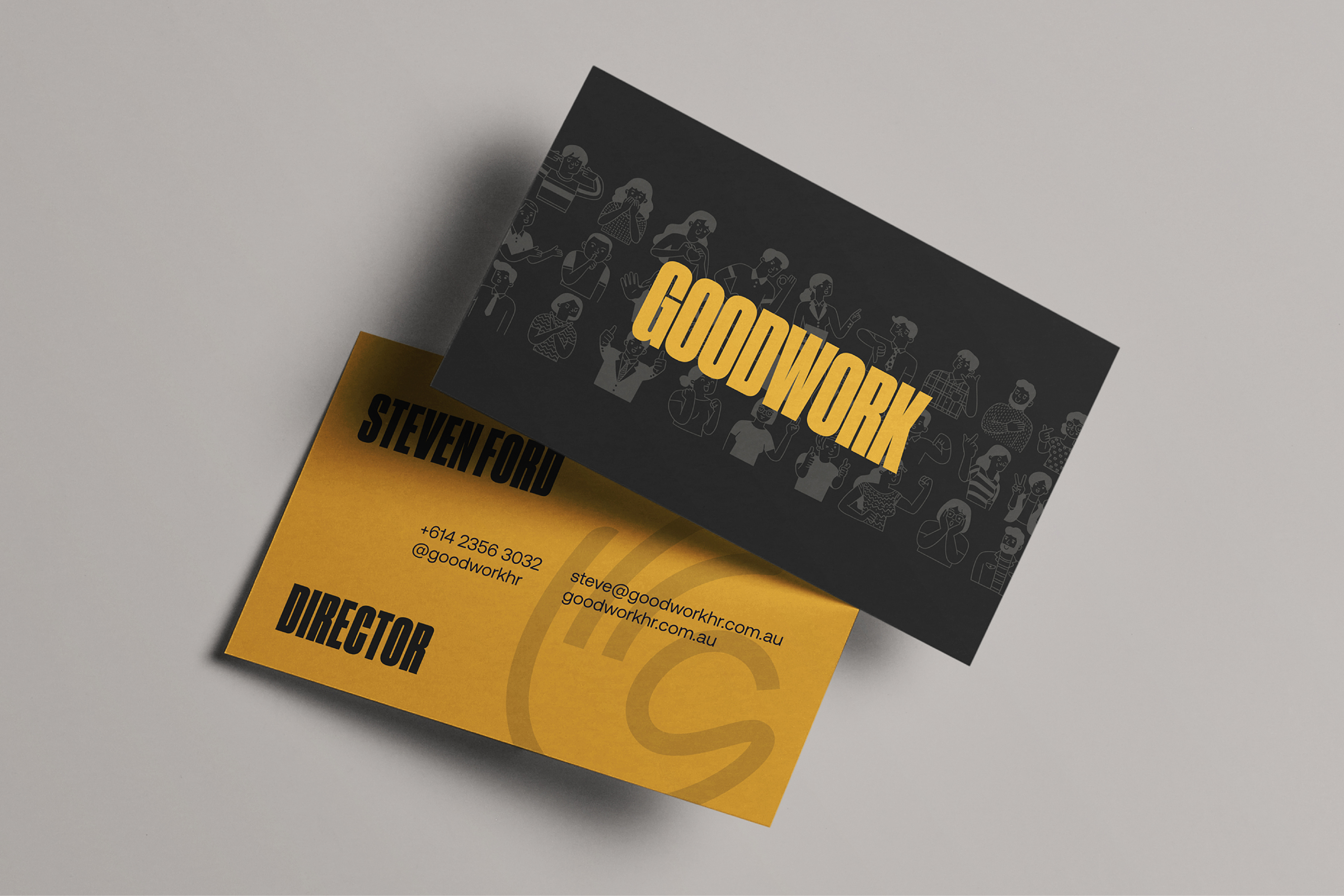 Goodwork HR brand stationery design