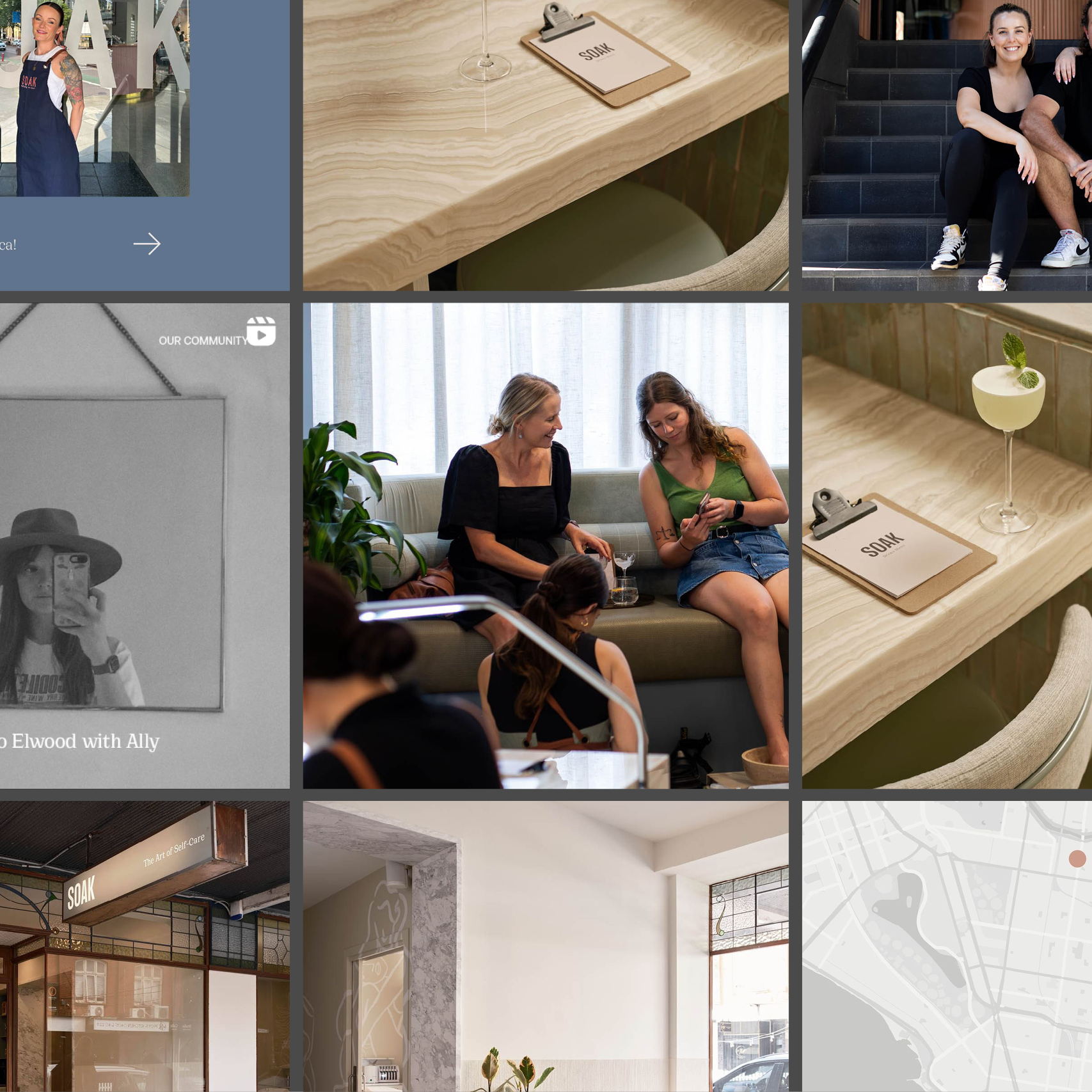 SOAK wellness brand collateral design