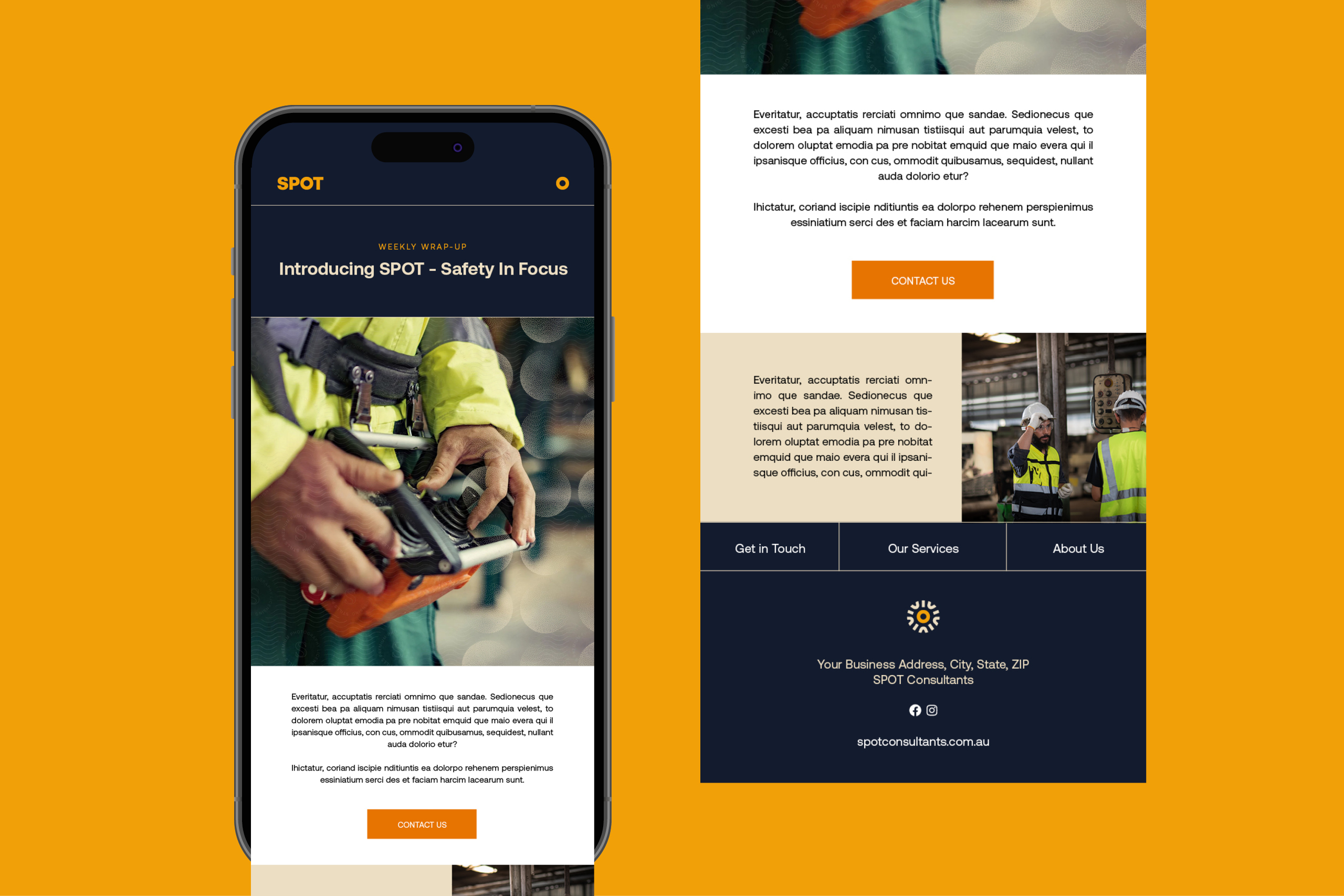 SPOT Consultants brand application design