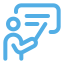 Icon of a trainer in front of a board