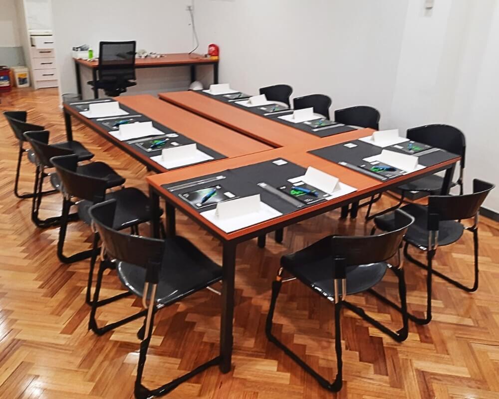 Classroom setup in Impact Apprentice's Skill and Development Centre in Collingwood