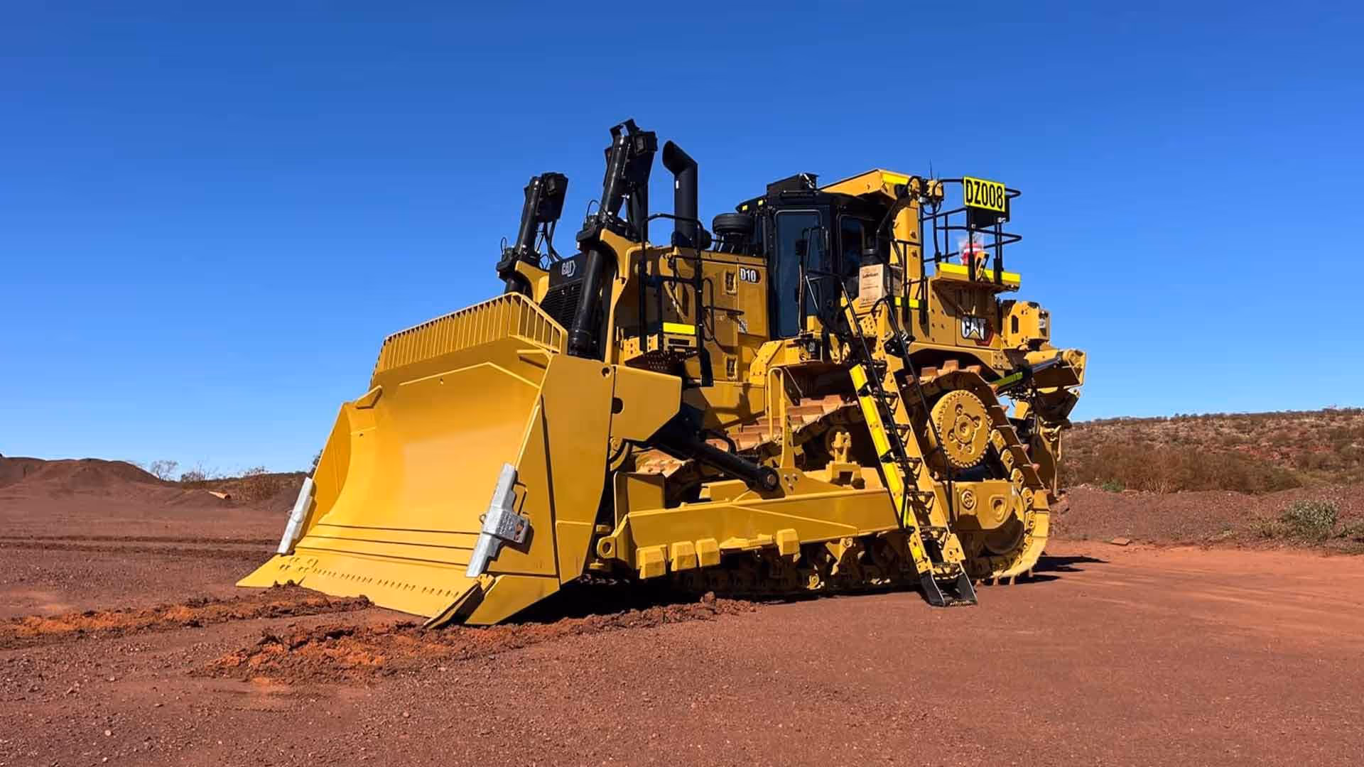 large mining equipment at work at a gold mine project