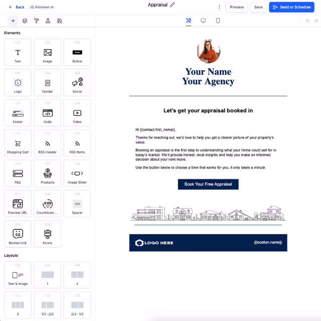 screenshot of the jumpalead app email marketing tool