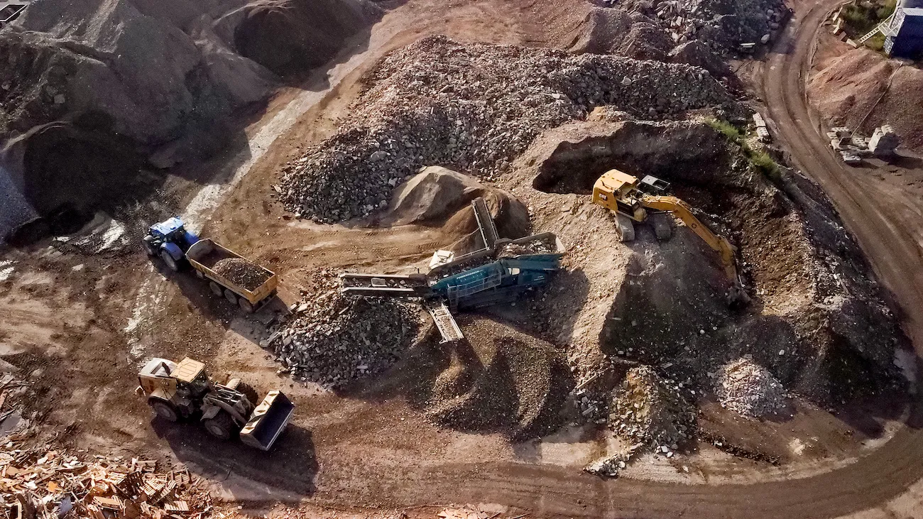 machines op de bouwplaats