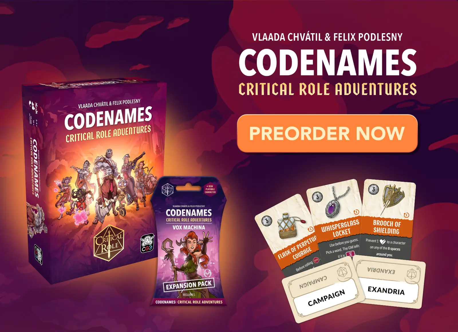 Announcing Codenames: Critical Role Adventures (pre-orders open)