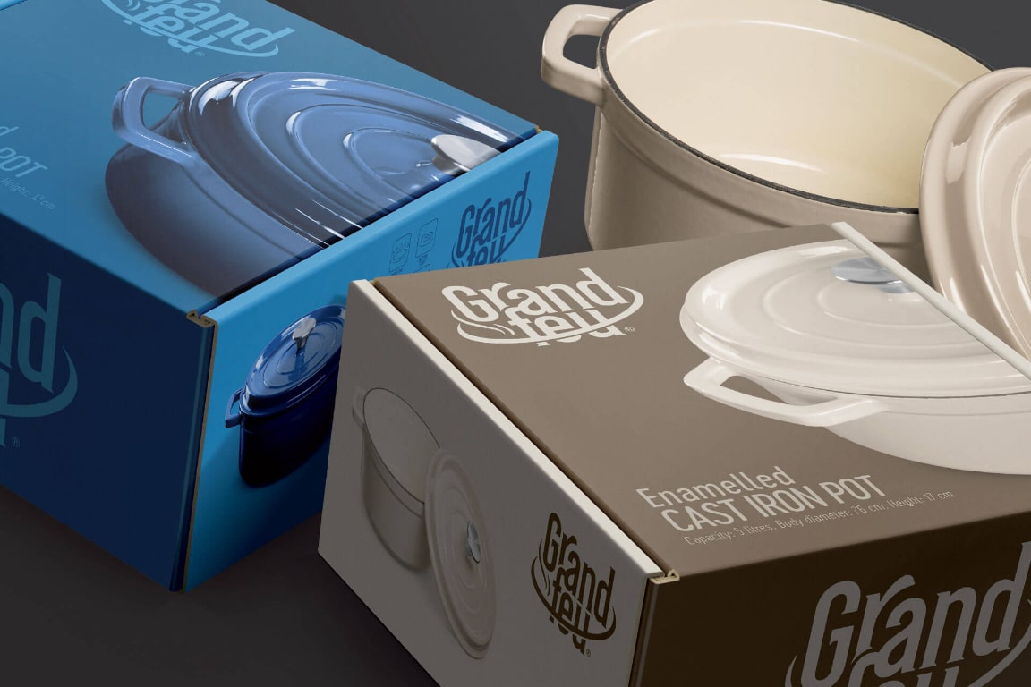 GRAND FEU LOGO, PACKAGING DESIGN