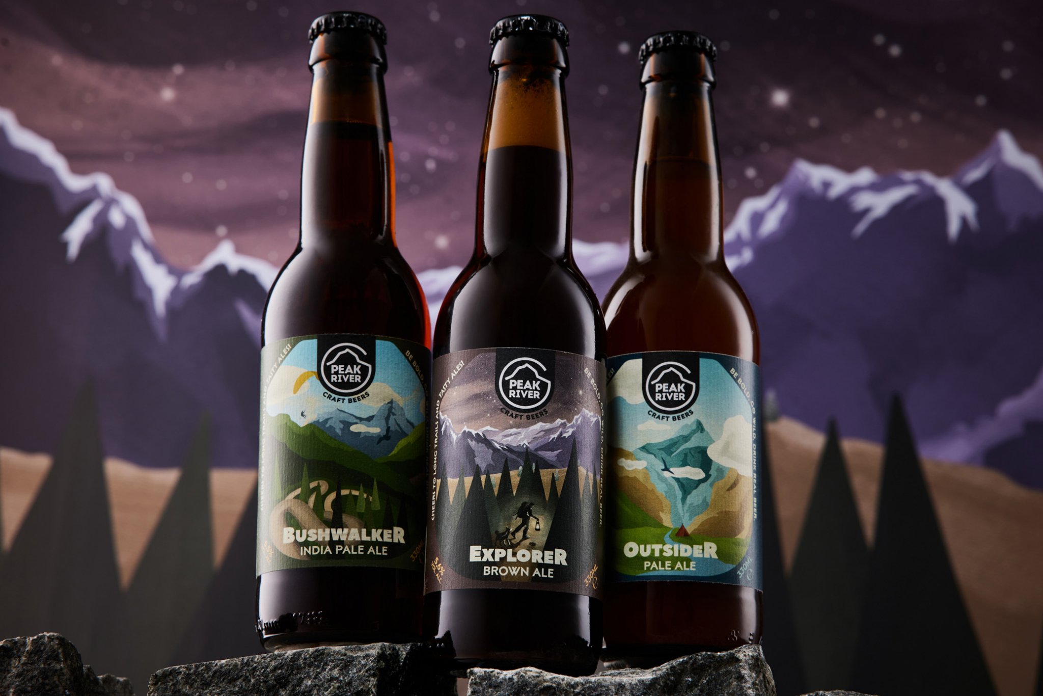 PEAK RIVER CRAFT BEERS BRAND DESIGN