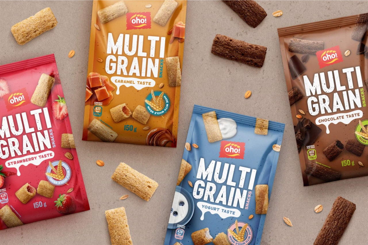 OHO MULTIGRAIN SNACK PACKAGING REFRESH