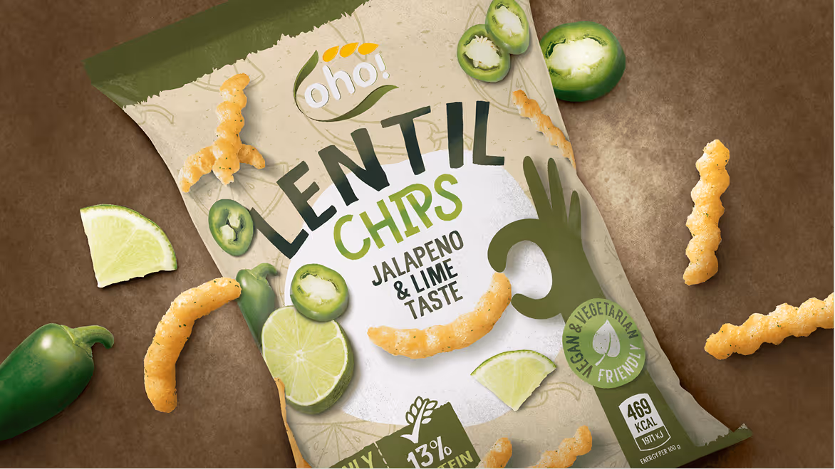 OHO LENTIL CHIPS PACKAGING DESIGN