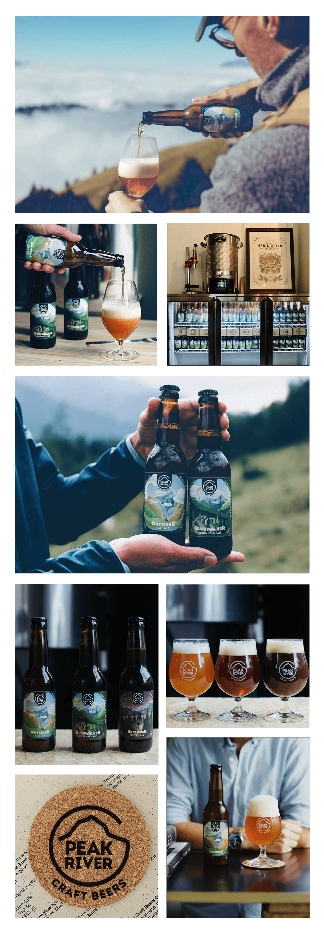 PEAK RIVER CRAFT BEERS BRAND DESIGN