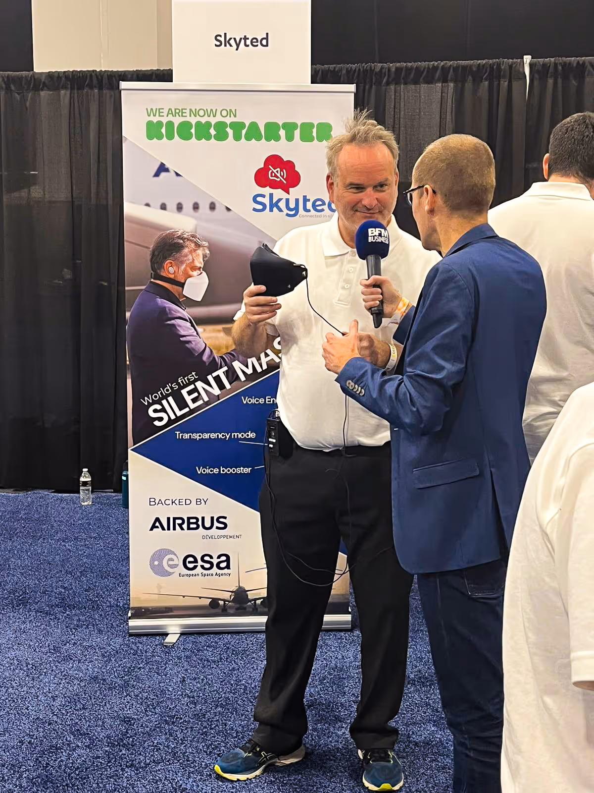 Stephane being interviewed at the CES 2024