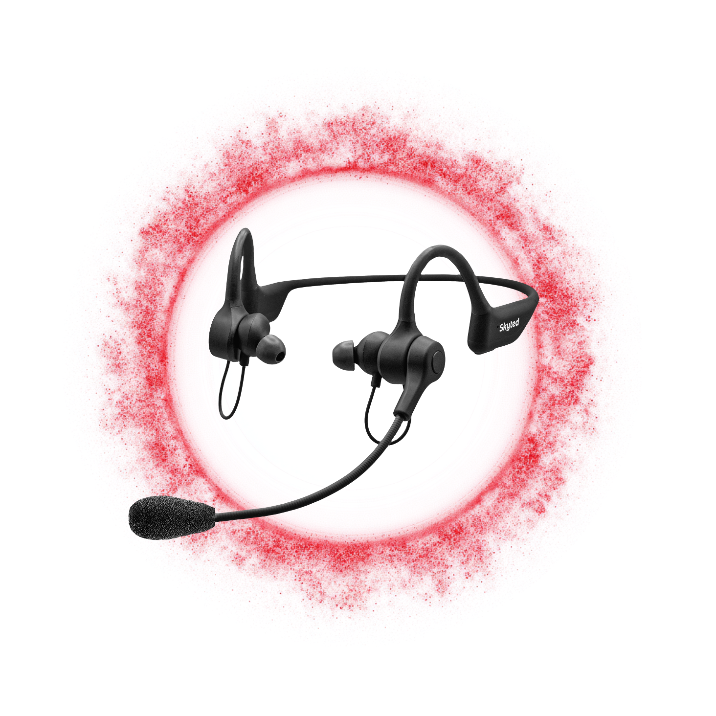 sound bubble with skyted 320 logo in white and red
