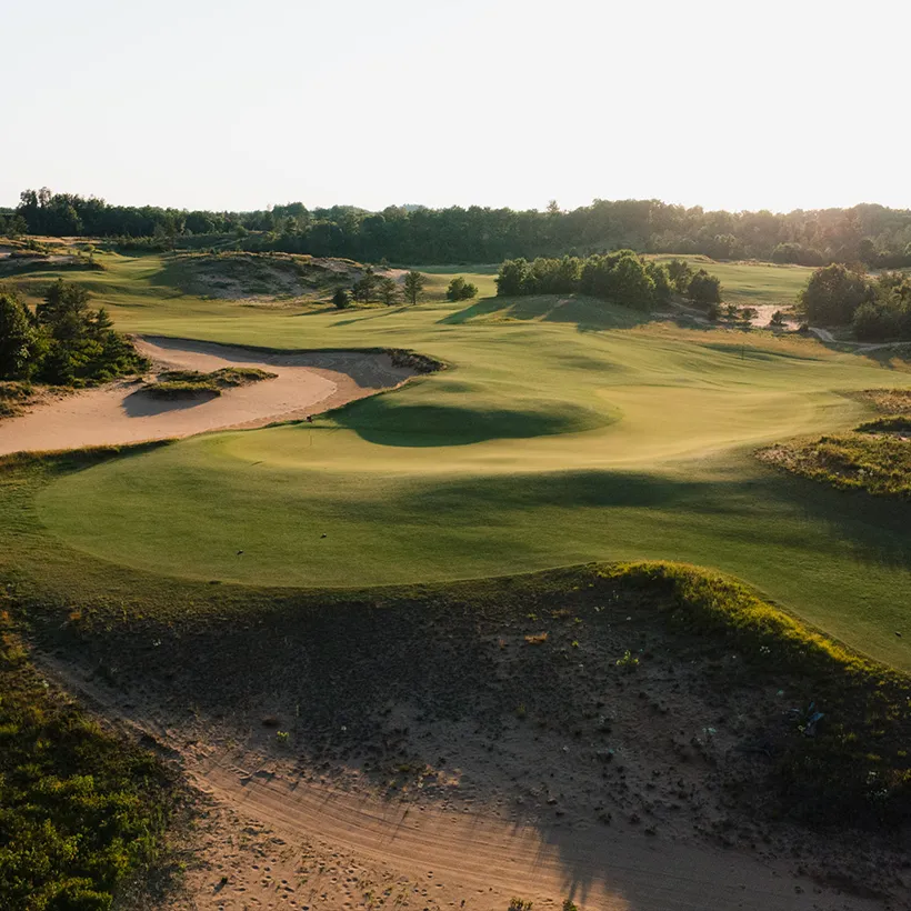 The sixth hole at Mammoth Dunes