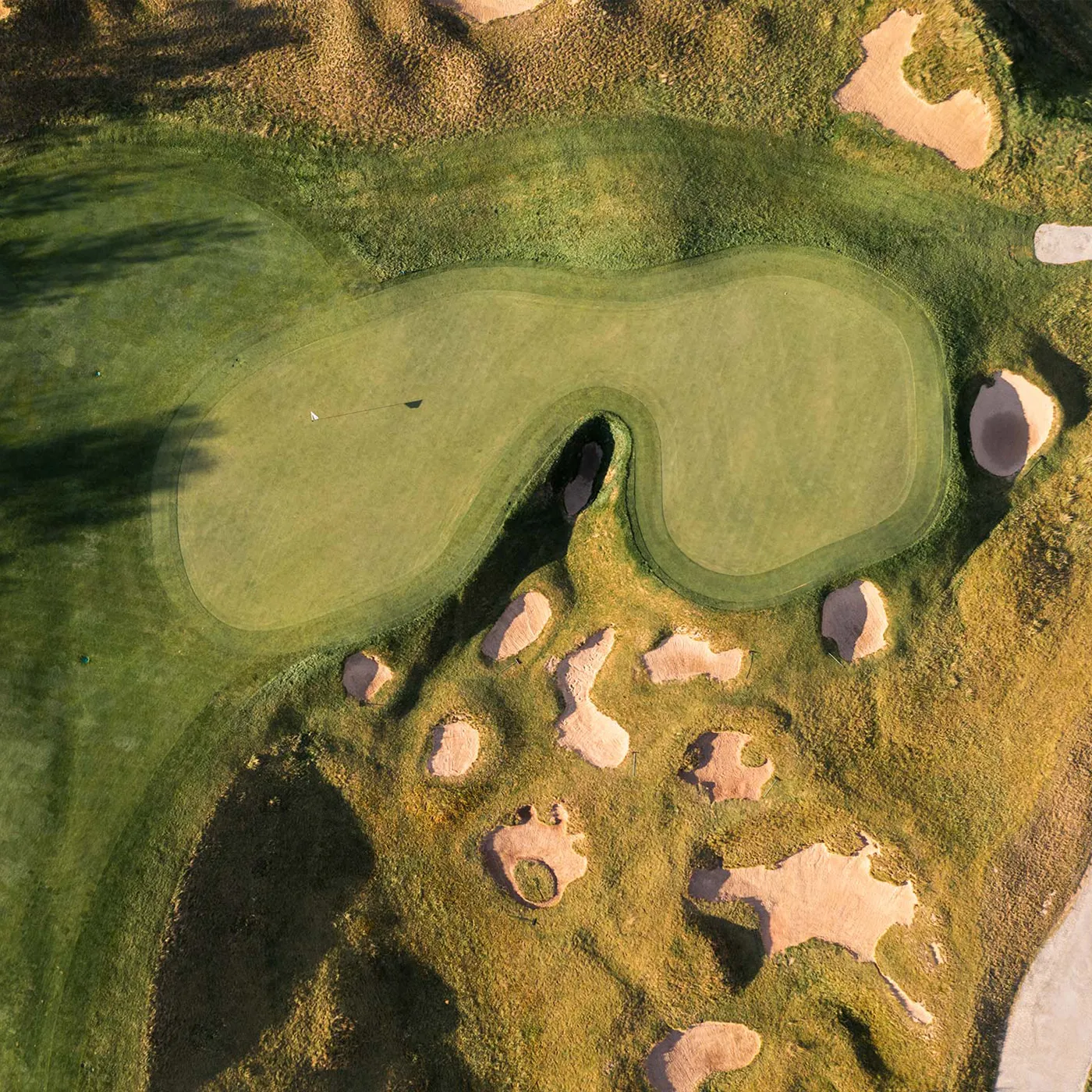 The sixth hole at Whistling Straits