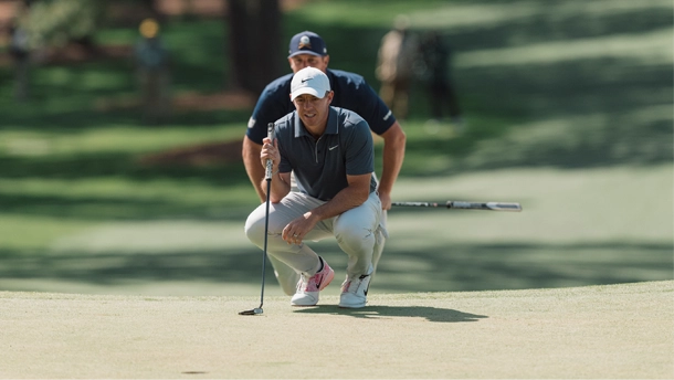 Rory McIlroy and Bryson DeChambeau at the 2025 Masters