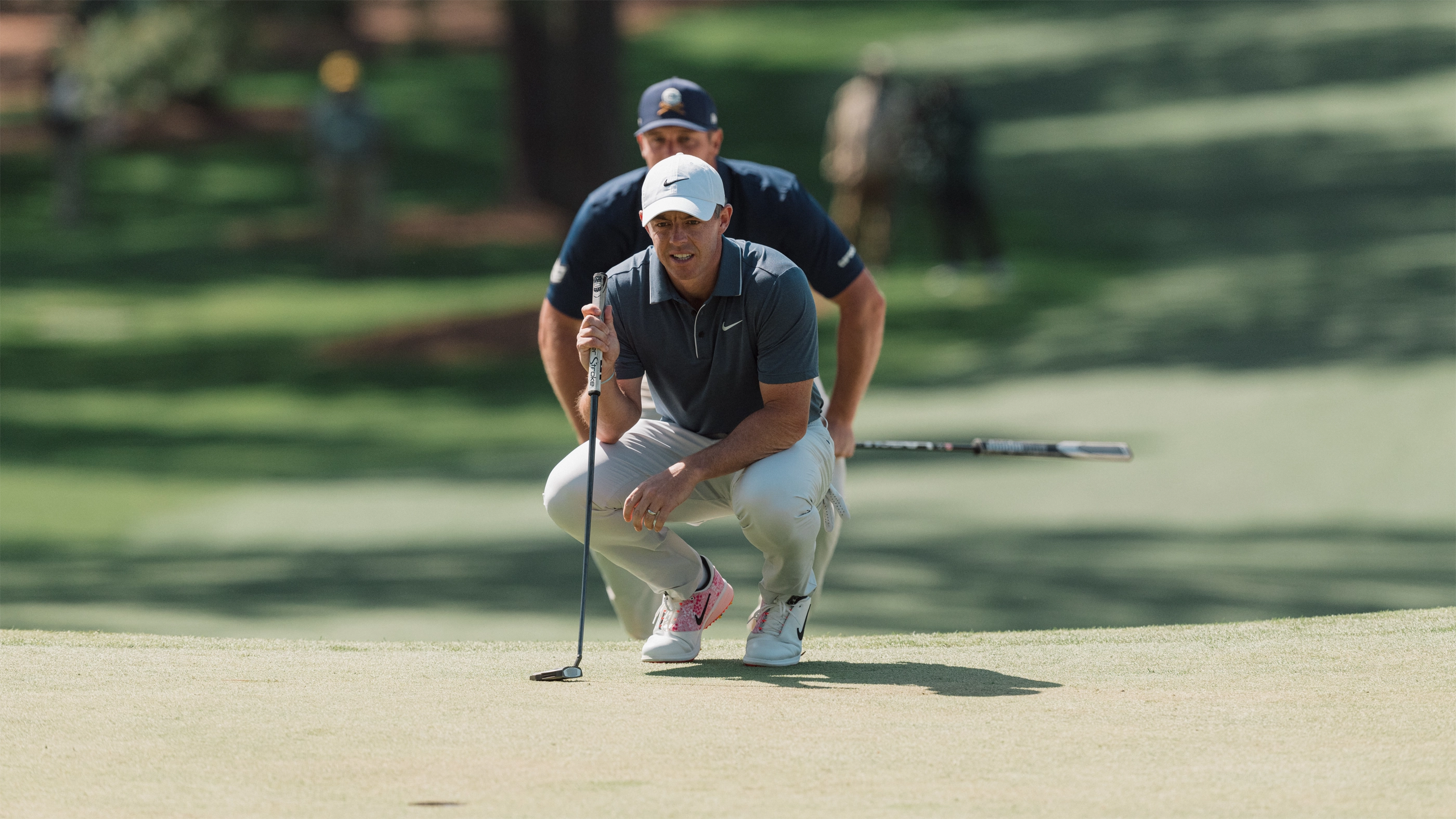 Rory McIlroy and Bryson DeChambeau at the 2025 Masters