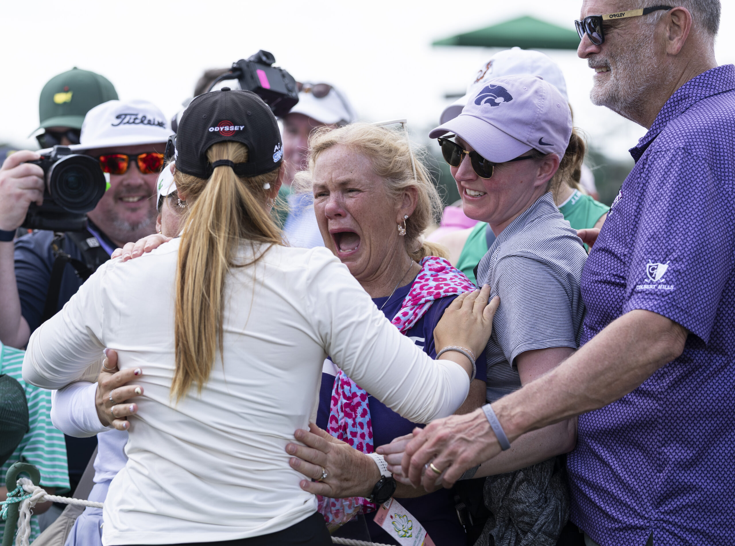 A warm embrace awaits Carla Bernat Escuder of Spain after winning the Augusta National Women's Amateur (Photo: Augusta National)