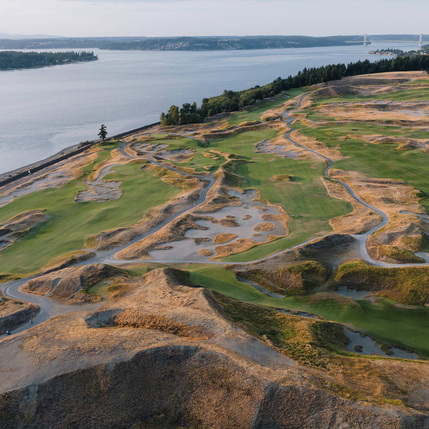 High above Chambers Bay