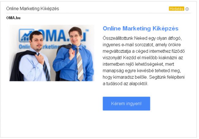 Példa egy GSP kreatívra