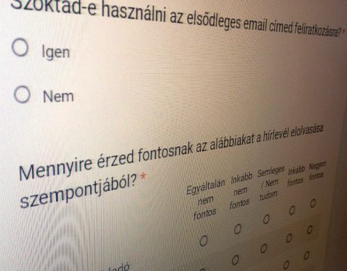 Email marketing kutatás