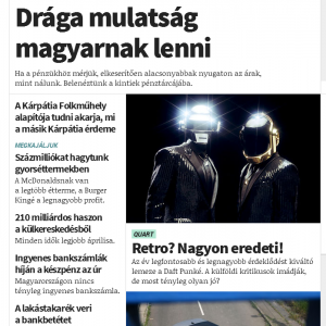 A megújult ORIGO-n a hangsúlyos főcímek