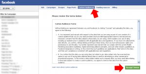 Power Editor: Costum Audience - Fogadd el a feltételeket!