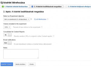 A split teszt további beállításai a Google Analyticsben