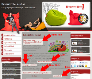 Logikátlan a linkek "kiemelése"