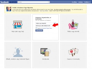 Facebook profil Facebook üzleti oldallá konvertálása