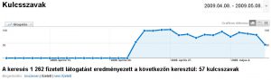Google AdWords fizetett kulcsszavakra érkező forgalom