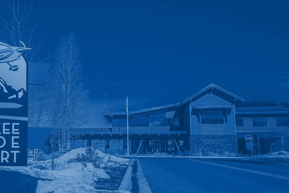 Truckee Airport Commercial Project with blue overlay
