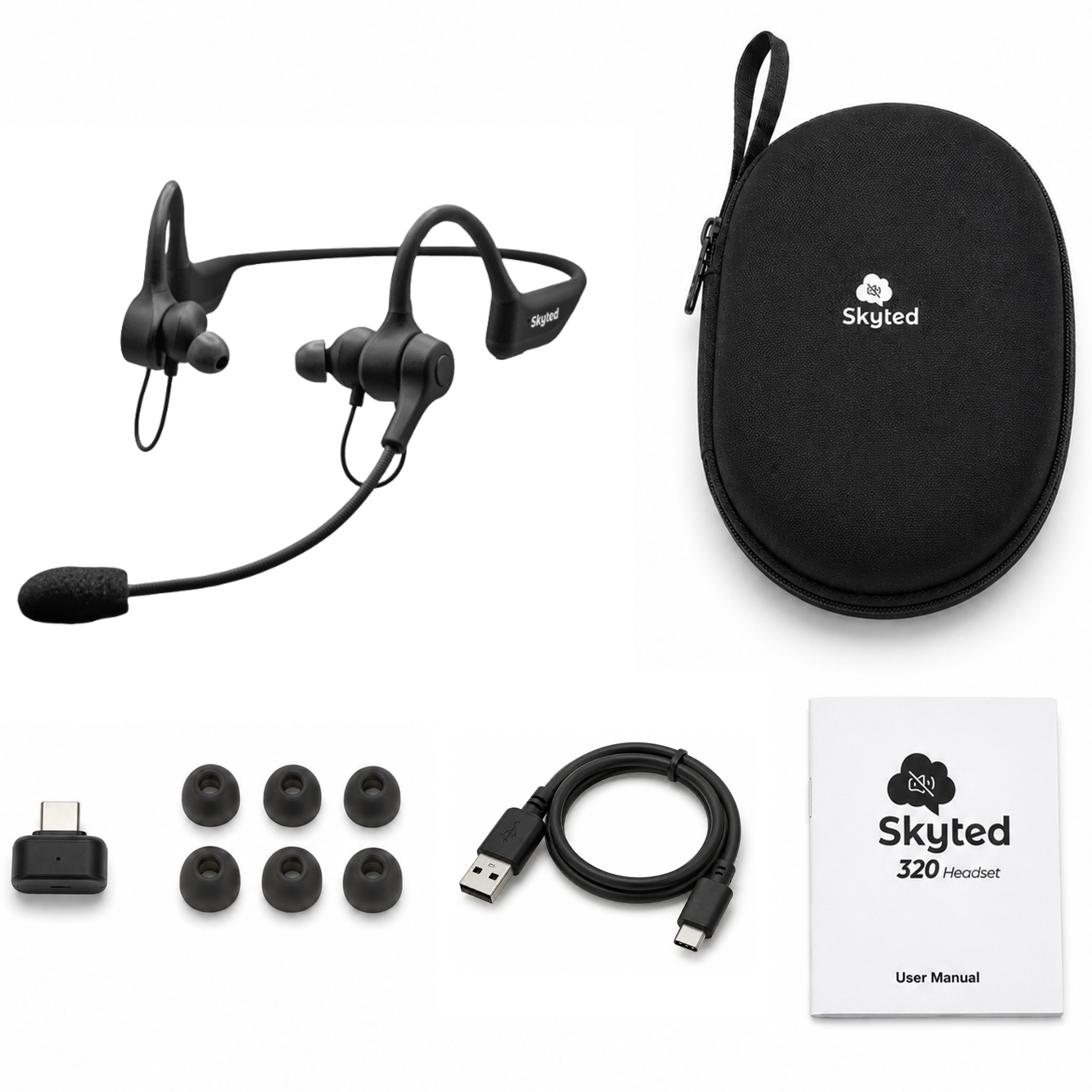Black wireless over-ear headset with cushioned ear pads and attached microphone boom.