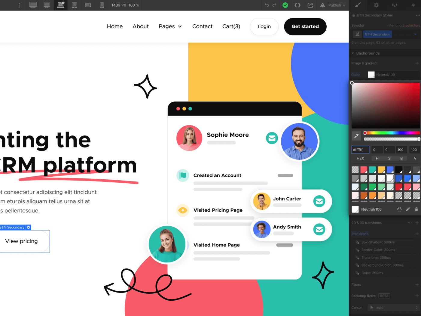 Colors - StarUp X Webflow Template