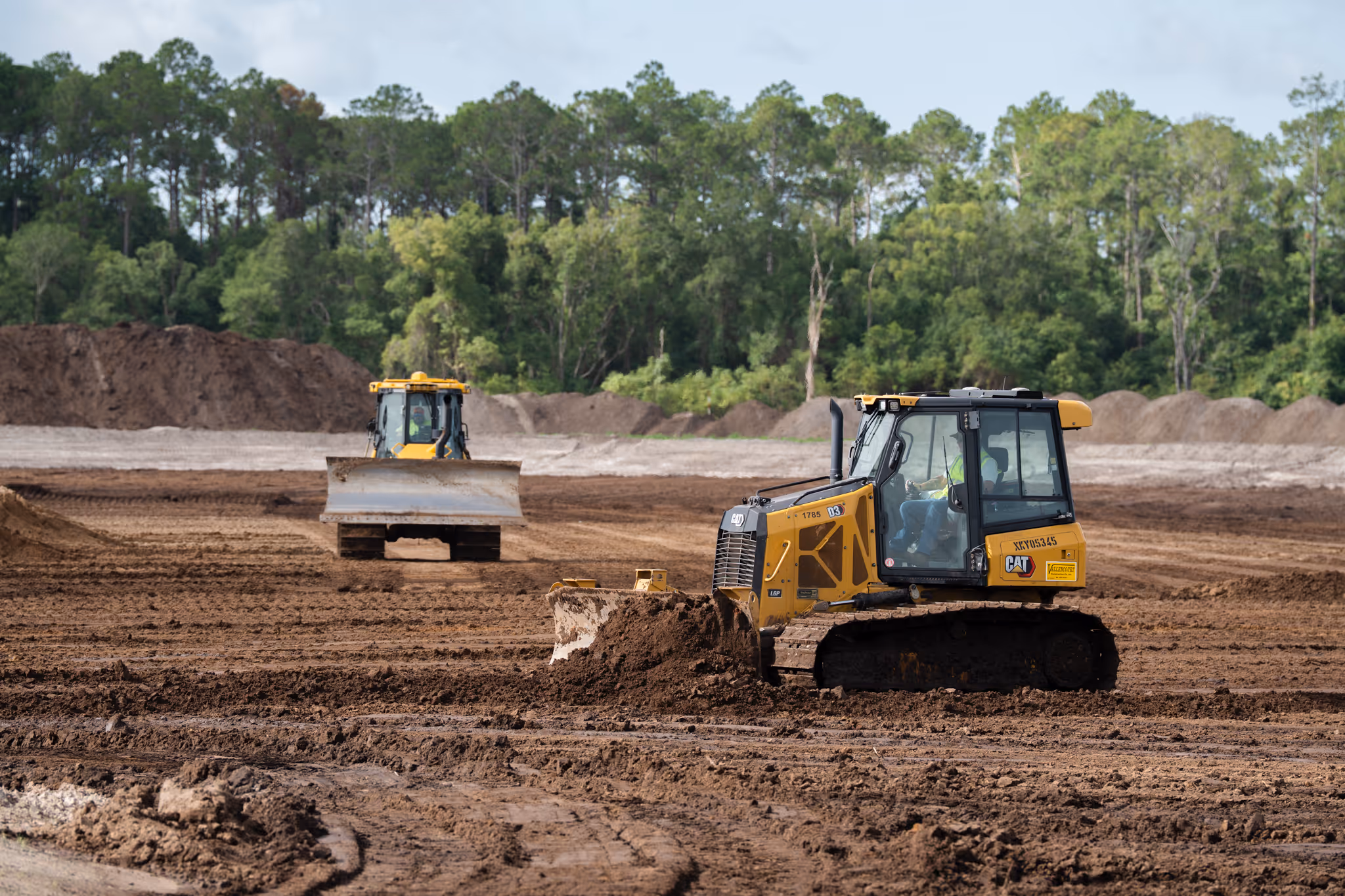 dozers pushing dirt