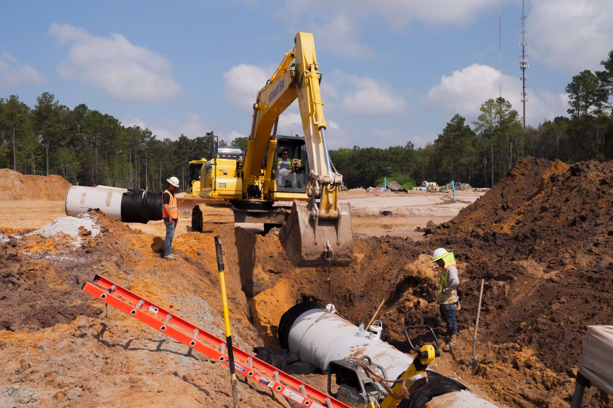 crew working on storm drain